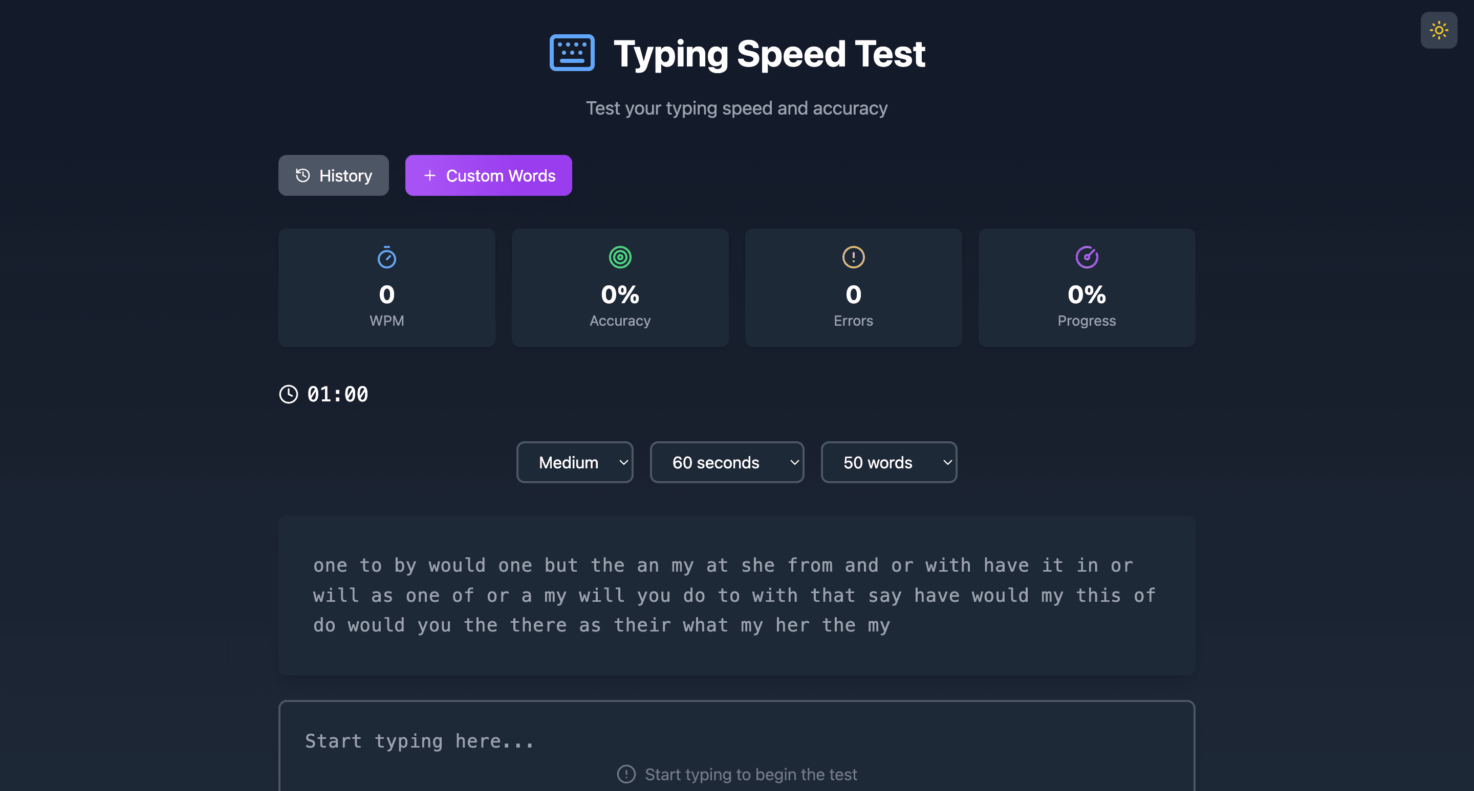 Project screenshot in dark mode